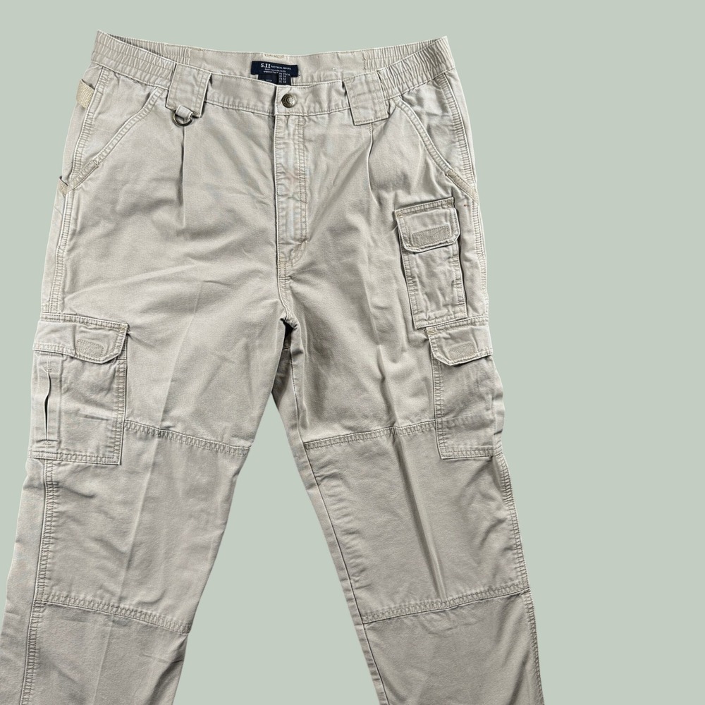 5.11 Tactical Pants Men 34/30 Khaki Cargo Canvas Work Utility Outdoor Military
